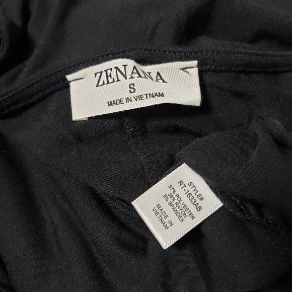 Zenana Women's Small Black 2-Piece Stretchy Long Set Long Sleeve Top & Pants - Picture 6 of 8